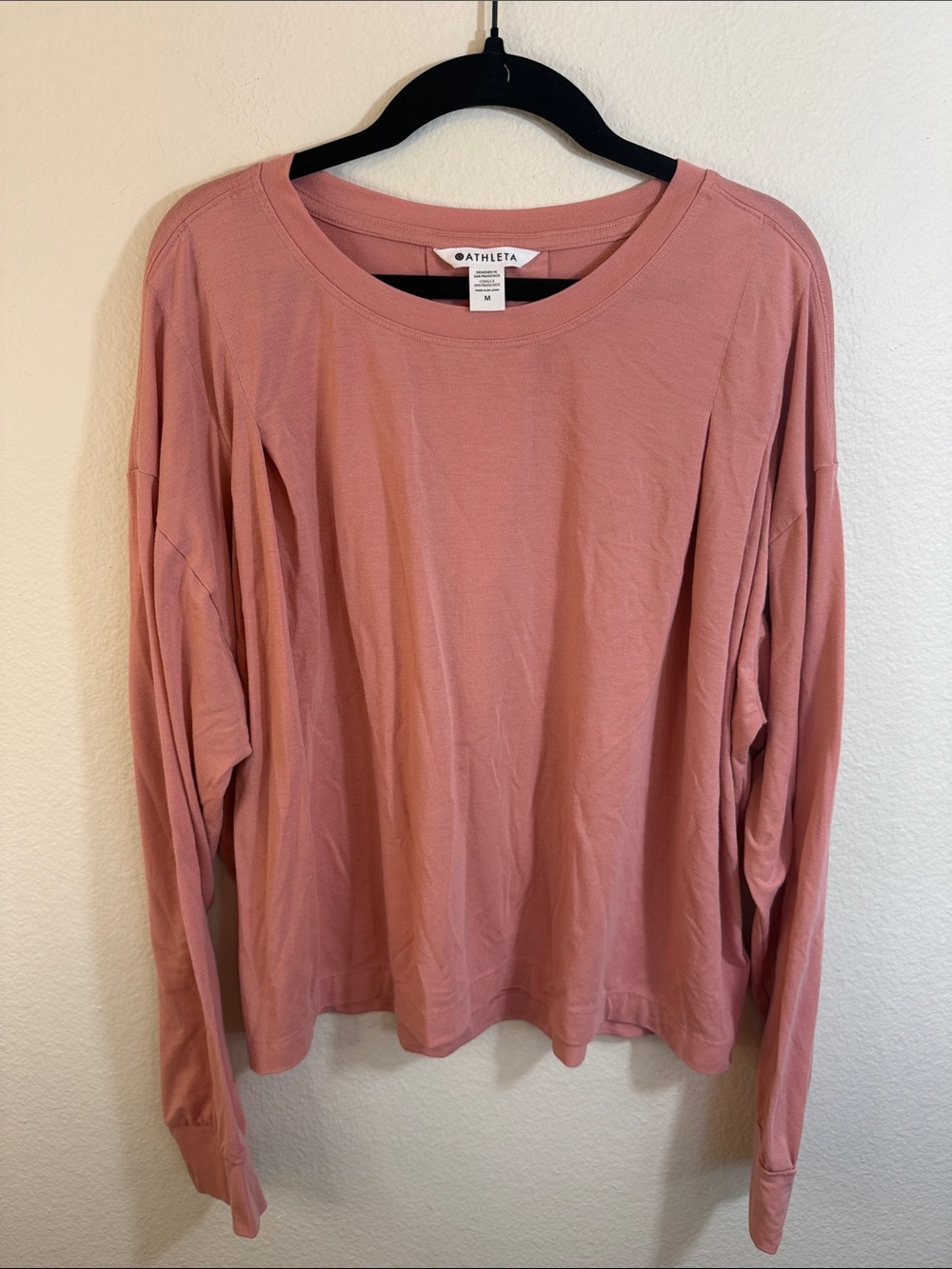 ATHLETA Women's Dusty Rose Long-Sleeve Tee